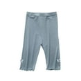 thumbnail image 1 of AJTQTH Pants for Girls Summer Cotton Comfy Trousers Comfort-Waisted Knee Length Soft Sweat Pants with Cute Butterfly Embroidery Light Blue 4 Years, 1 of 3