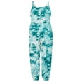 thumbnail image 1 of AJTQTH Rompers for Girls Ombre Playsuit Crewneck Spaghetti Straps Backless Jumpsuit Wide-Leg Onesie Summer Casual Lightweight Outfits Clothes for Party Home Outdoor Blue 3-4 Years, 1 of 5