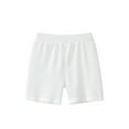 thumbnail image 1 of AJTQTH Shorts for Girls Boys Elastic-Waisted Solid Color Straight Cotton Knee Length Pants Kids Unisex Summer Casual Breathable Trunks for Sport Beach White 1 Years, 1 of 3