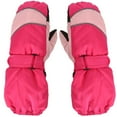 thumbnail image 1 of AJTQTH Skiing Gloves for Kids Girls Boys Unisex Thick Warm Mitterns Colorblocked Adjustable Gloves Waterproof Windproof Winter Snow Gloves Hot Pink Free Size, 1 of 5