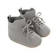 thumbnail image 1 of AJTQTH Sneakers for Girls Boys Unisex High-Toped Strappy Walking Shoes Breathable Solid Shoes Soft Soled Flat Shoes for Prewalkers Summer and Fall Casual Shoes Gray 0 Months, 1 of 6