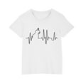 thumbnail image 1 of AJTQTH Tees for Kids Boys Girls Cute Heart Beat Graphic Novelty Tops Crewneck Short Sleeve Tshirts Shirts Blouses for Summer School Party Occasions White 3 Years, 1 of 5