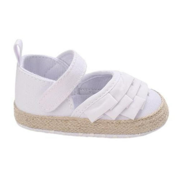 AJTQTH Toddler Shoes Layered Round-Toe Mid-Top Adjustable Straped Comfortable Walking Shoes with Velcro Thick Soled Non-Slip Sneakers Sandals Slippers White Size 12