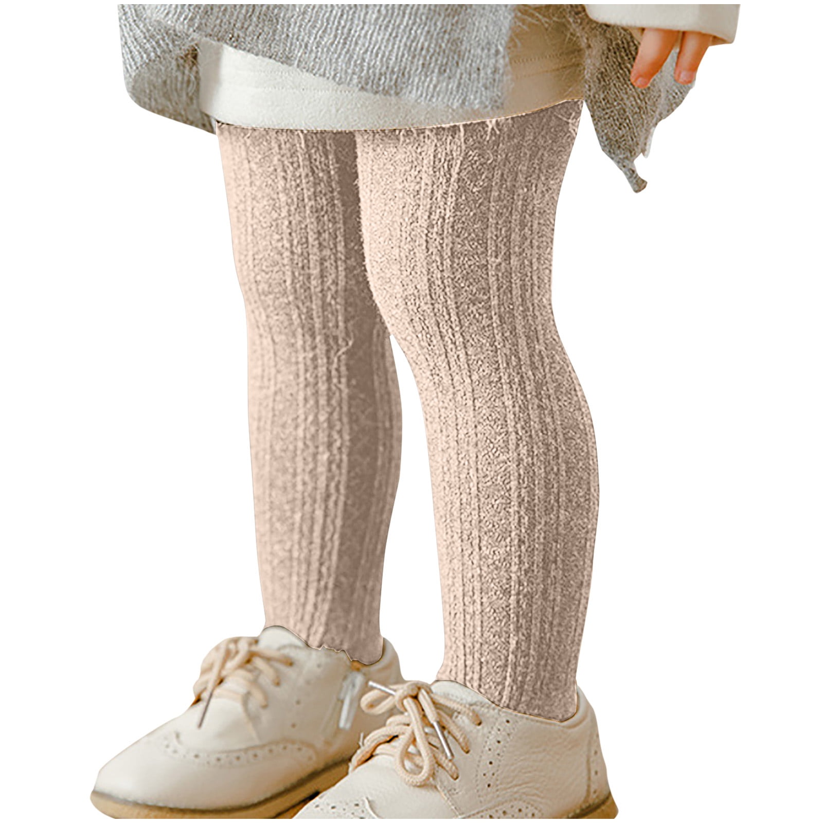 AJTQTH Winter Warm Leggings for Girls Kids Fleece Lined Tights Soft Stockings Pants Solid Color Stectchy Comfortable Fit Pantyhose for Winter Fall Beige S Walmart