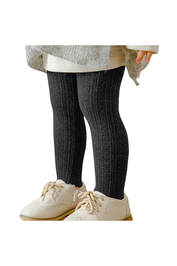 Winter Warm Leggings for Girls Kids Fleece Lined Tights Soft Stockings Pants Solid Color Stectchy Comfortable Fit Pantyhose for Winter Fall Dark Gray XL