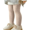 thumbnail image 1 of AJTQTH Winter Warm Leggings for Girls Kids Fleece Lined Tights Soft Stockings Pants Solid Color Stectchy Comfortable Fit Pantyhose for Winter Fall Beige S, 1 of 6