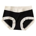 thumbnail image 1 of AJTQTH Women Underpants Summer Breathable Comfort Colorblocked Briefs Strectchy Adjustable Belly Support Underwear Maternity Clothes Black XL, 1 of 6