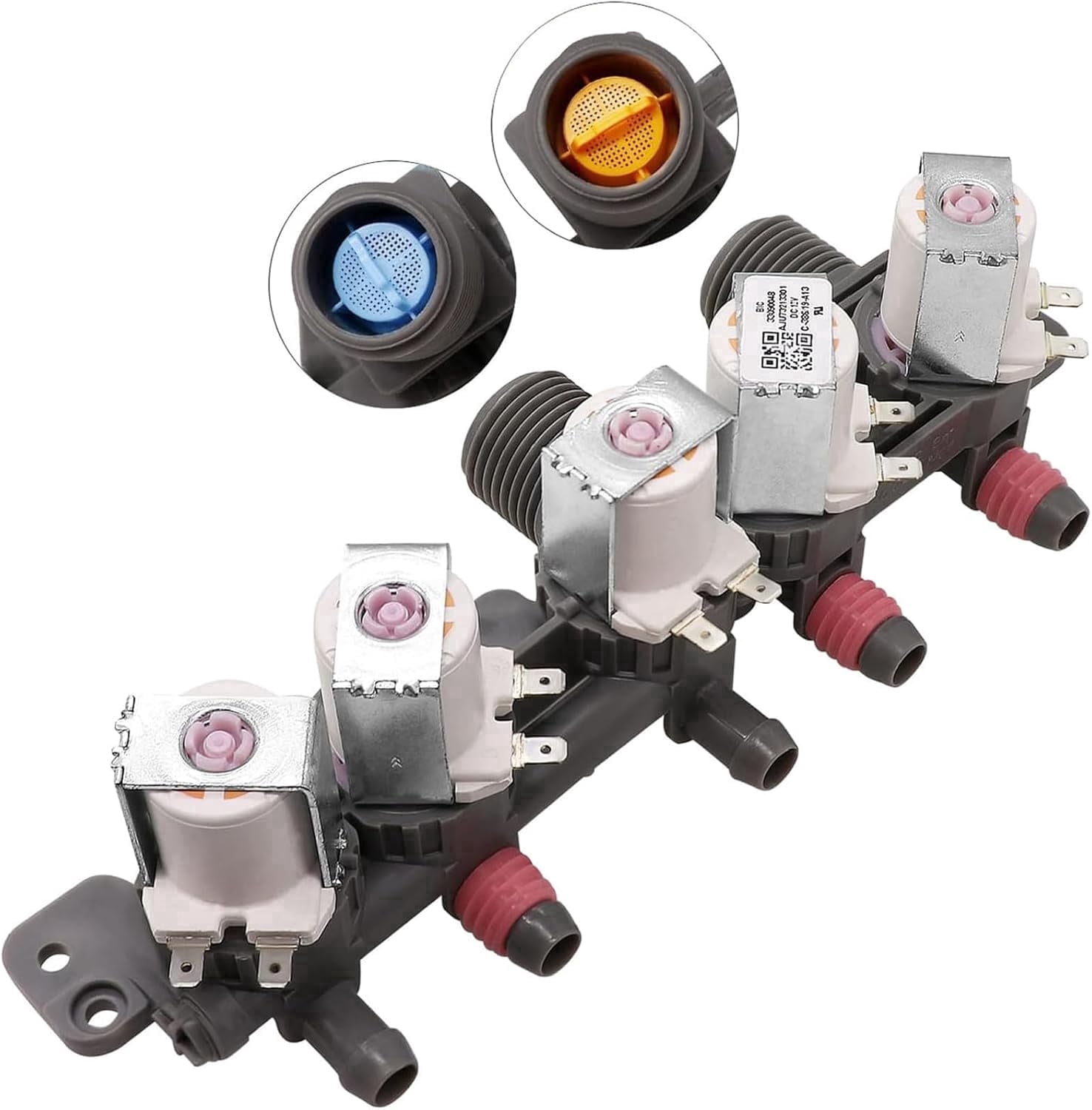 AJU73213301 Washer Water Inlet Valve Compatible With Kenmore & LG Washers WT7200CW, WT5001c 79631522211, WT4801CW, WT1201CW