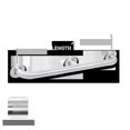 thumbnail image 1 of AJW  60 In. Concealed Snap Flange Grab Bar, Peened Grip - Configuration B, 1 of 1