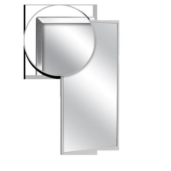 AJW U711-1620 Channel Frame Mirror, Plate Glass Surface - 16 W X 20 H In.