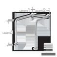 thumbnail image 1 of AJW UG120X-N302433 30 X 24 X 33 In. Exposed Flange, 1.25 In. Diameter Grab Bar, Peened Grip - Configuration N, 1 of 1