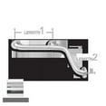 thumbnail image 1 of AJW UG20X-G5442 54 X 42 In. Concealed Set Screw Flange Grab Bar, Peened Grip - Configuration G, 1 of 1