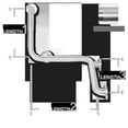 thumbnail image 1 of AJW UG20X-L402032L 40 X 20 X 32 In. Concealed Set Screw Flange Left Grab Bar, Peened Grip - Configuration L, 1 of 1