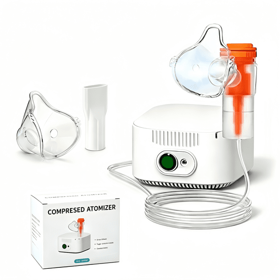 AJZIOJIRO Portable Compressor Humidifier Home Quiet Automatic Cleaning Handheld Steam Inhaler for Adults Kids
