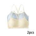 thumbnail image 1 of AJZIOJIRO 2 Pairs Kids Girls Seamless Stretch Bra Ultra Comfort Soft, Invisible Dig-Free Teen Bras with Removable Padding, 1 of 9