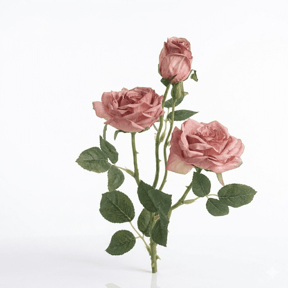 AJZIOJIRO 2 Set Artificial Rose Flowers, Real Touch Silk Flower Bouquets for Home Decor, Eternal Rose Gifts for Mother's Day, Valentine's, Anniversary, Wedding Table Centerpieces, Never Wilted
