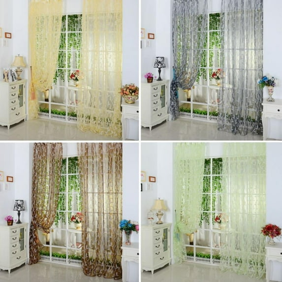AJZIOJIRO 2PCS Curtains for Living Room Farmhouse Curtains Living Room Outdoor/Indoor Curtains for Window Living Room Kitchen