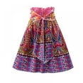 thumbnail image 1 of AJZIOJIRO 3-14Y Child Baby Girls Hanging Neck Beach Dress Clothing Floral Print Sleeveless Casual Dresses, 1 of 5