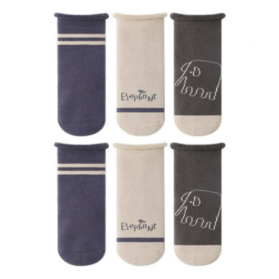 AJZIOJIRO 3 Pairs Toddler Baby Girls Boy Thermal Socks Soft Winter Thick Warm Cute Cartoon Socks