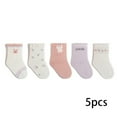 thumbnail image 1 of AJZIOJIRO 5 Pairs Baby Girls Knee High Long Socks for 0-8T Toddler Cartoon Cotton Socks Infant Boys Autumn Thigh High Socks, 1 of 9