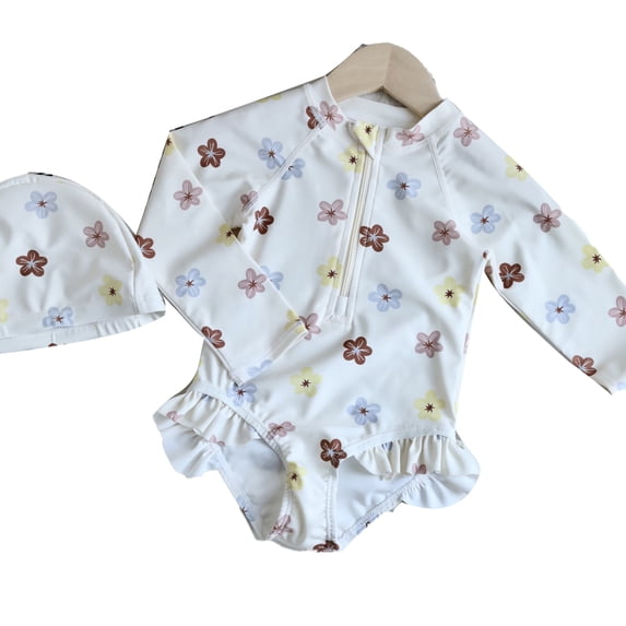 AJZIOJIRO 6M-8T Baby Toddler Girls Strap Swimsuit UPF 50+ Sun Protection Swimwear Infant Summer Bathing Suits