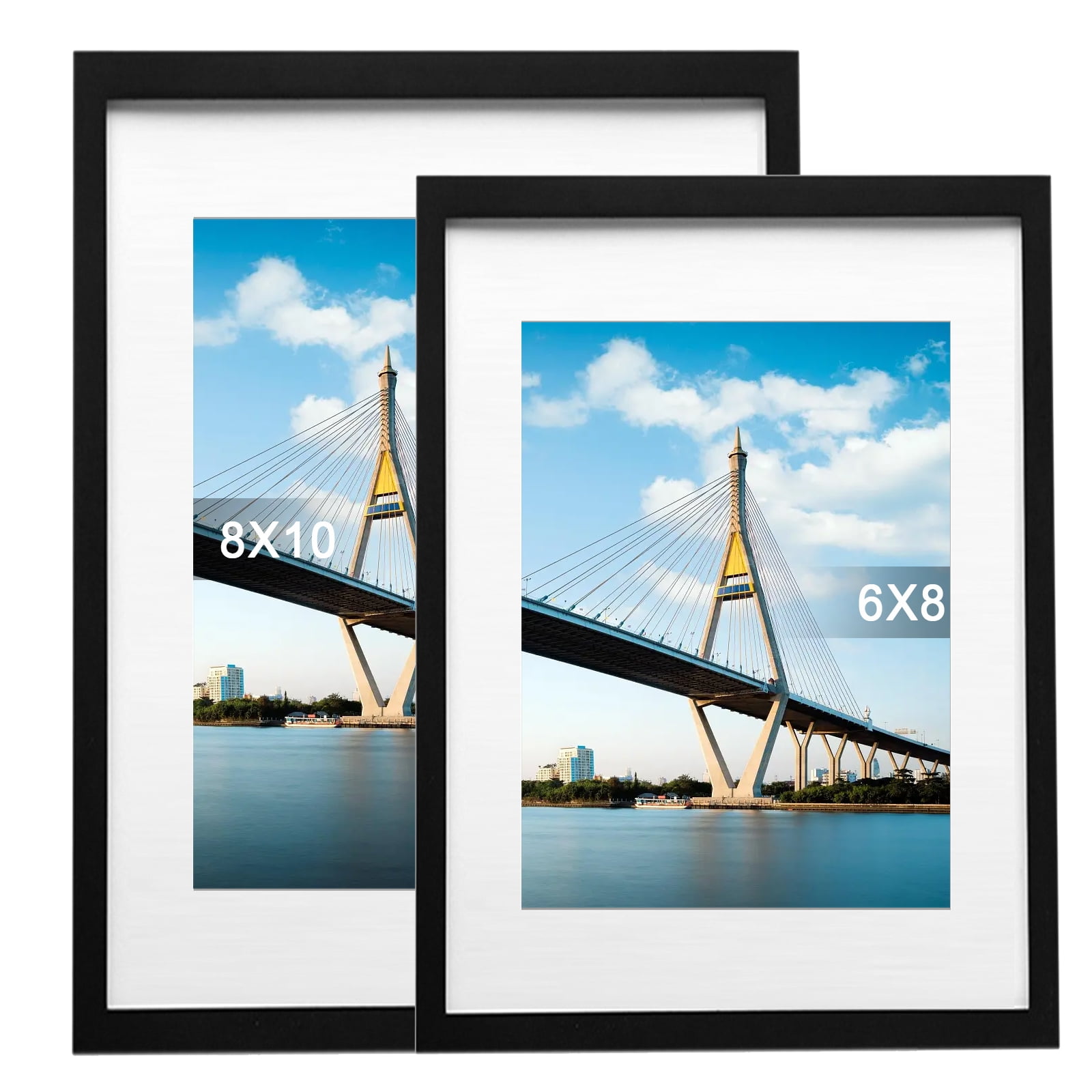 AJZIOJIRO 6x8 Picture Frames Rectangle Pictures Frame Wooden Art Photo ...