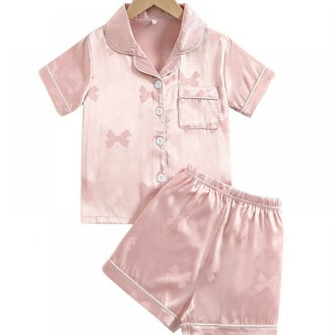 Elowel Girl's Pink Santa 2-Piece Pajama Gift Set - Walmart.com