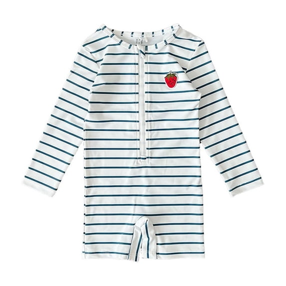 AJZIOJIRO Baby Girls Long Sleeve Bathing Suits Infant Summer Floral Swimsuit Toddler UPF 50+ Sun Protection Swimwear 6M-8T