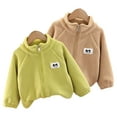 thumbnail image 1 of AJZIOJIRO Baby Kids Fall Winter Coats for Boys Girls，9M-5Y Toddler Newborn Fleece Puffer Sweatshirt Coats Stand Collar Fuzzy Loose Zipper Shirt Warm Sweatsuit Outerwear, 1 of 7