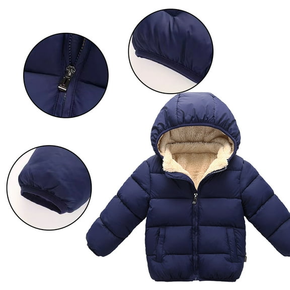 AJZIOJIRO Baby Kids Puffer down Jacket Coat Toddler Hooded down Jacket Super Warm Lined down Outerwear Coat