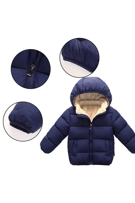 Baby Kids Puffer down Jacket Coat Toddler Hooded down Jacket Super Warm Lined down Outerwear Coat