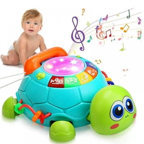 AJZIOJIRO Baby Musical Turtle Learning Toy, Toddler Crawling Toys Light & Sound, Infant Development Learning Toy