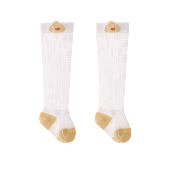 AJZIOJIRO Baby Toddler Girls Knee High Long Socks Infant Boys Autumn Thigh High Socks 4 Pairs Cartoon Cotton Socks for 0-3T