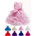 thumbnail image 1 of AJZIOJIRO Child Girl Party Wedding Dress Girl Flower Dress Sleevelesss Princess Dress for 3-10T, 1 of 7