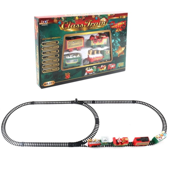 AJZIOJIRO Christmas Electric Track Little Train Toy Set, Model Train Toy Boy Toy Suitable For 3-6Y