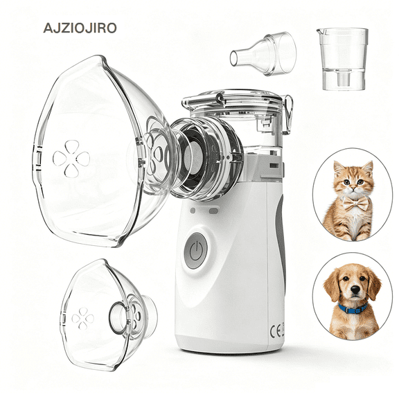 AJZIOJIRO Dual-Power Handheld Ultrasonic Pet Humidifier, Portable, Gentle Spray, Suitable For Small And Medium-Sized Pets