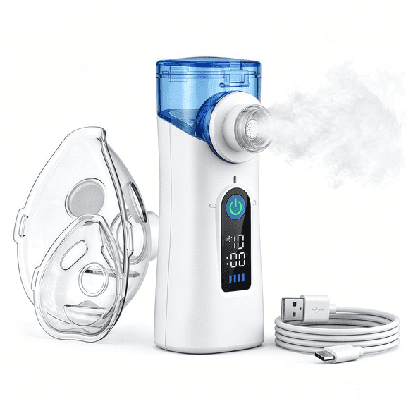 AJZIOJIRO Handheld Humidifier Portable Steam Inhaler for Home Outdoor Travel Portable Compressor