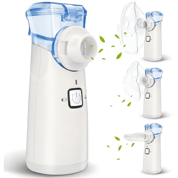 AJZIOJIRO Handheld Humidifier Portable Steam Inhaler for Home Travel Compressor Quiet Compact