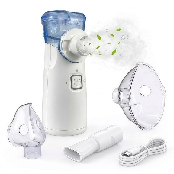 AJZIOJIRO Handheld Humidifier Portable Steam Inhaler for Home Travel Compressor Quiet Compact