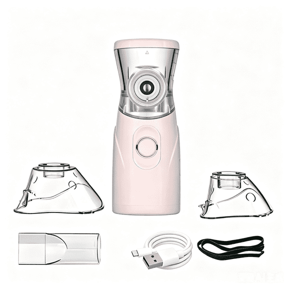 AJZIOJIRO Handheld Mesh Inhaler Ultra Quiet Portable Humidifier Cool Mist Vaporizer Travel Self Cleaning USB Battery Powered