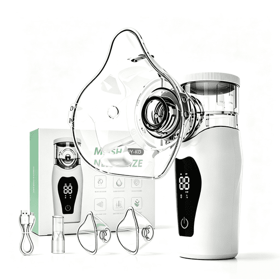 AJZIOJIRO Handheld Portable Humidifier for Kids Adults USB Rechargeable Cool Mist Steam Inhaler