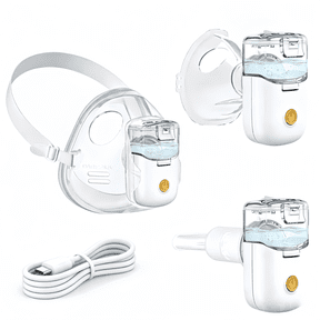 AJZIOJIRO Handheld Rechargeable Ultrasonic Mesh Humidifier Portable Steam Inhaler for Adults Kids