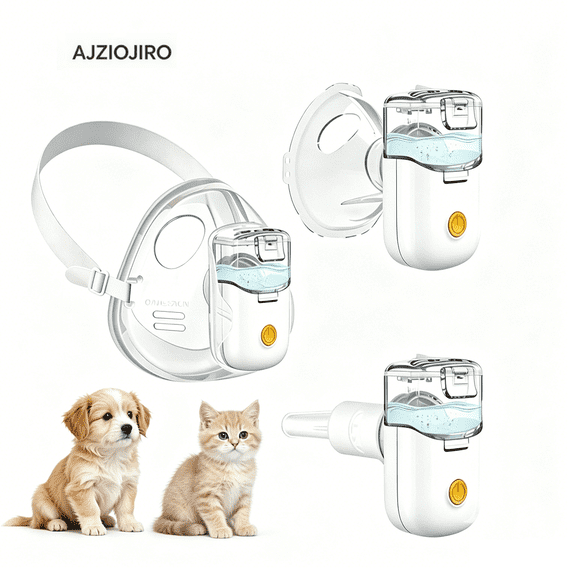 AJZIOJIRO Handheld Ultrasonic Mesh Pet Humidifier, Rechargeable Portable Mini Humidification Machine For Cats Dogs Indoor Travel