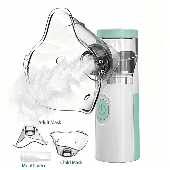 AJZIOJIRO Kids Adults Portable Humidifier Handheld Compression Steam Inhaler USB 2AA Battery Powered