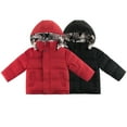 thumbnail image 1 of AJZIOJIRO Kids Baby Boys Girls Winter Puffer Jacket Coat Hooded Snowsuit Coat Winter Warm   Hooded Down Windproof Fashionable Down Jacket Outerwear for 1-9Y, 1 of 5