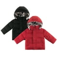 thumbnail image 1 of AJZIOJIRO Kids Baby Boys Girls Winter Puffer Jacket Coat Hooded Snowsuit Coat Winter Warm   Hooded Down Windproof Fashionable Down Jacket Outerwear for 1-9Y, 1 of 5