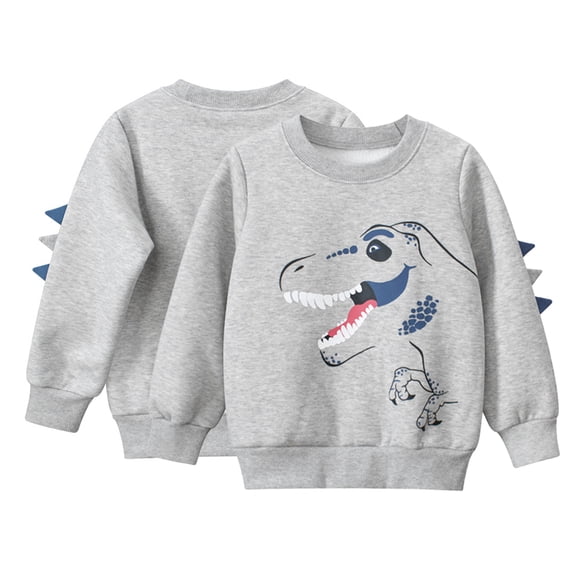 AJZIOJIRO Kids Baby Fall Winter Fleece Warm Jacket for Boys,Toddler Hooded Sweatshirt Outerwear Kid Long Sleeve Dinosaur Sweatshirt Coats for 1-9 Years