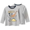 thumbnail image 1 of AJZIOJIRO Kids Baby Spring Fall T Shirts for Boys,1-8Y Fall Winter Cotton Long Sleeve Tees Shirt Toddler Underlay Clothe Tops Toddler Cotton Dinosaur Graphic T Shirts, 1 of 8