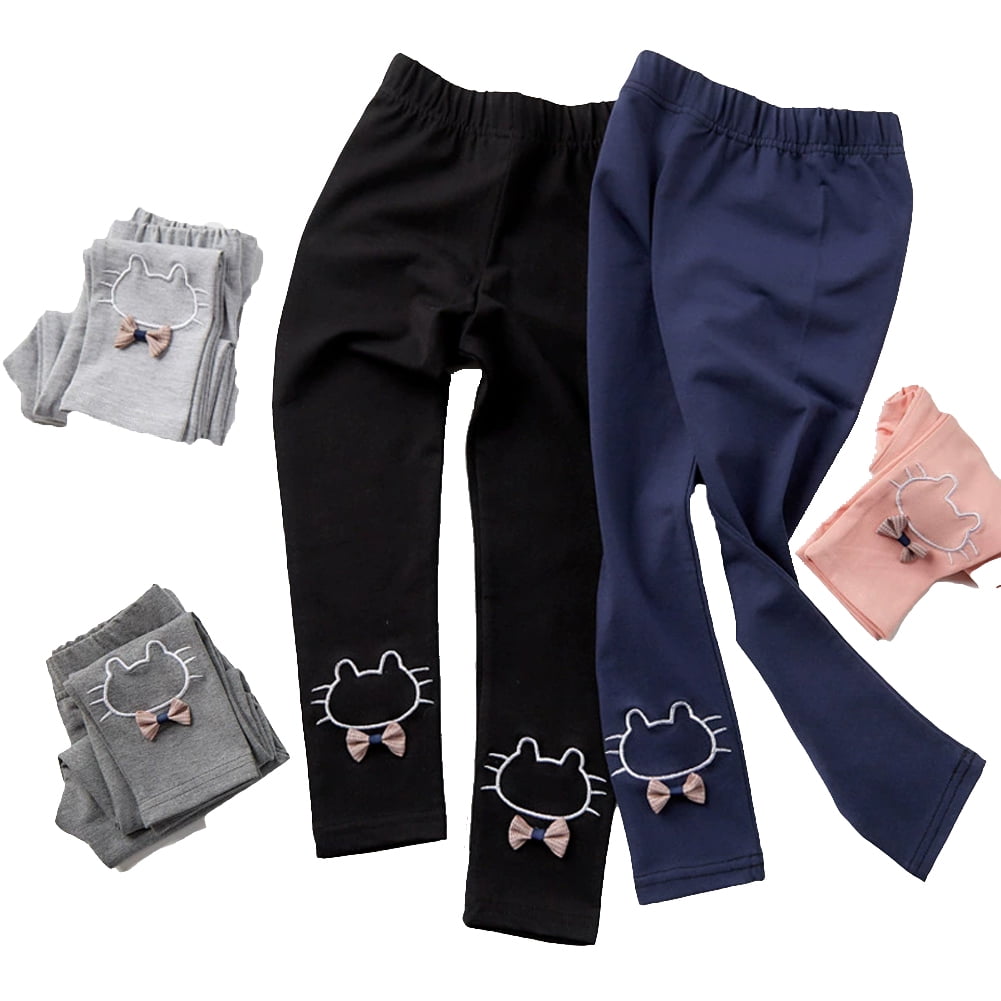 Baby Tights 4-Pack Baby Girl Cotton Leggings Ribbed Knit