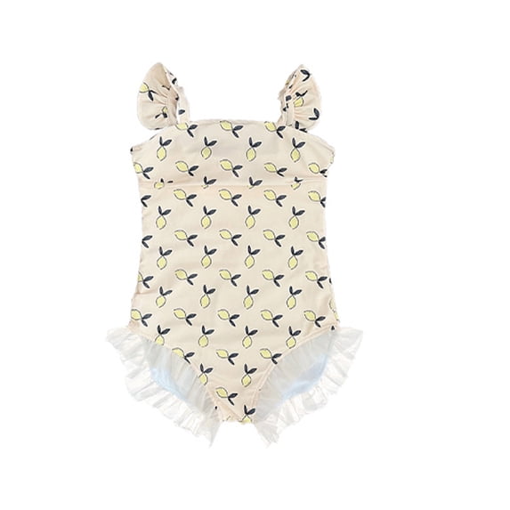 AJZIOJIRO Kids Girls Summer One Piece Swimsuit UPF 50+ Sun Protection Swimwear Toddler Floral Bathing Suits 8-12T
